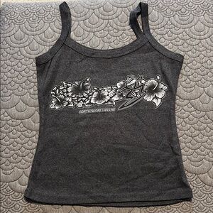 Charcoal Floral Women's Tank
